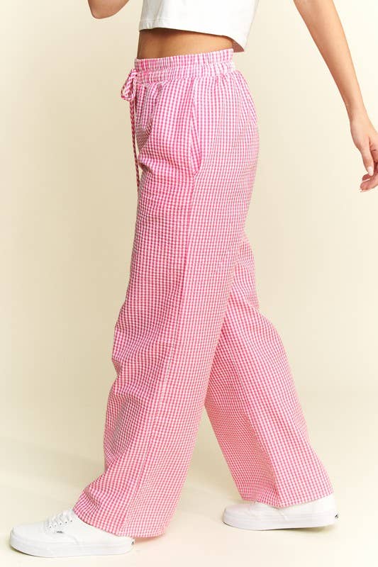 Gingham Boxer Pants - Pink – Salon Honey + Sage